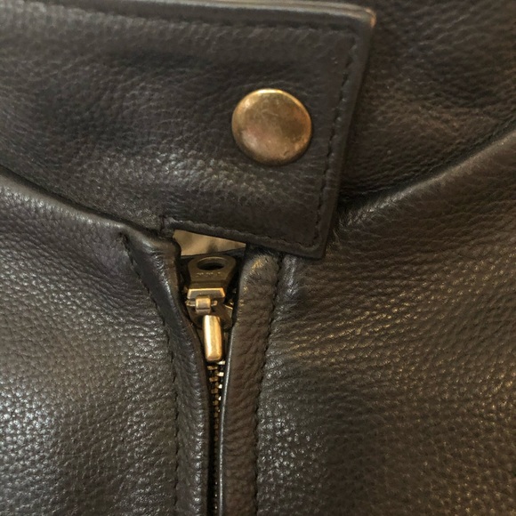 Excelled black genuine leather jacket 8 - Picture 6 of 16